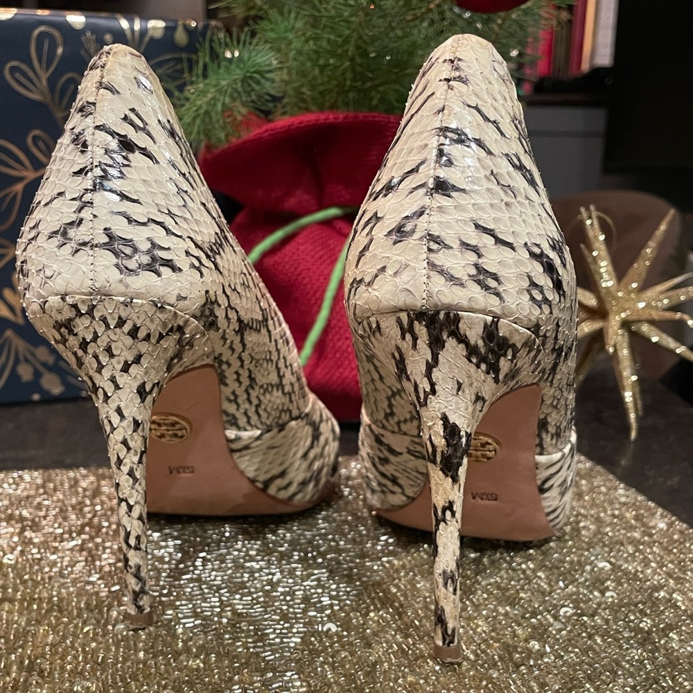 Tory Burch Cream Python Stilettos - image 3